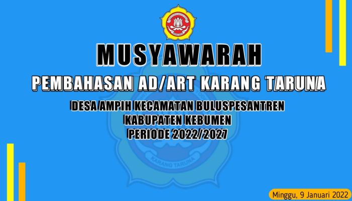 MUSYAWARAH PEMBAHASAN AD/ART KARANGTARUNA